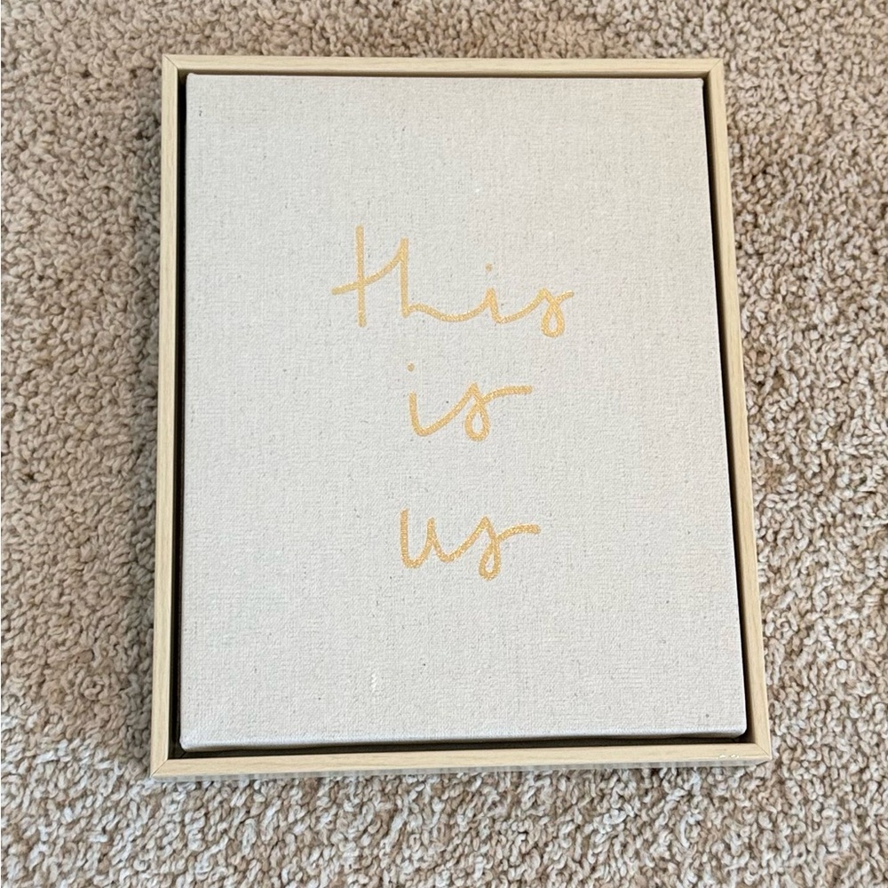 Opalhouse Gold Script Canvas Art